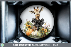 GorgeousAnimals Autumn Pumpkin Car Coaster design.
