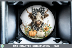 GorgeousAnimals Autumn Pumpkin Car Coaster design.