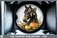GorgeousAnimals Autumn Pumpkin Car Coaster design.