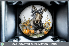 GorgeousAnimals Autumn Pumpkin Car Coaster design.