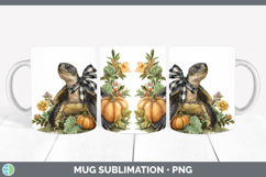 GorgeousAnimals Autumn Pumpkin Mug Wrap design.