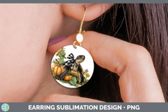 GorgeousAnimals Autumn Pumpkin Round Earrings design.