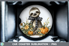 GorgeousAnimals Autumn Pumpkin Car Coaster design.