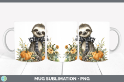 GorgeousAnimals Autumn Pumpkin Mug Wrap design.