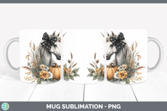 GorgeousAnimals Autumn Pumpkin Mug Wrap design.