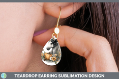 GorgeousAnimals Autumn Pumpkin Teardrop Earrings design.