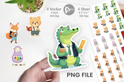 Back to School Animal Sticker Product Image 1