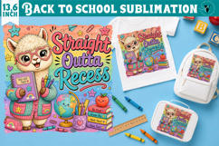 Back to School Sublimation | Cute alpaca Classroom design Product Image 1