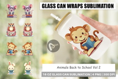 Glass Can Back to School Animals Product Image 1