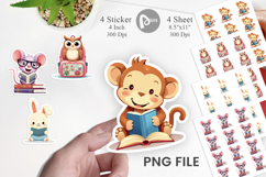 Back to School Animal Sticker Product Image 1