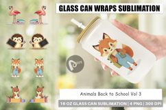 Glass Can Back to School Animals Product Image 1
