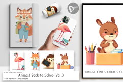 Digital Paper Back to School Animals Product Image 1