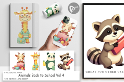 Digital Paper Back to School Animals Product Image 1