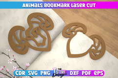 Animals Bookmark Laser Cut Bundle, Wooden Kids Bookmark SVG Product Image 12