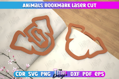 Animals Bookmark Laser Cut Bundle, Wooden Kids Bookmark SVG Product Image 8