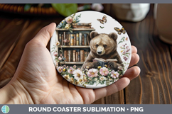 GorgeousAnimals Bookshelf Round Coaster design.