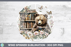 GorgeousAnimals Bookshelf Wind Spinner design.