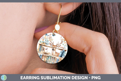 GorgeousAnimals Bookshelf Round Earrings design.