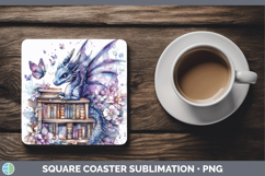 GorgeousAnimals Bookshelf Square Coaster design.