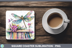 GorgeousAnimals Bookshelf Square Coaster design.