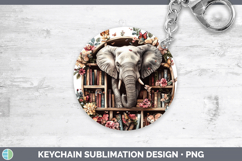 GorgeousAnimals Bookshelf Keychain design.