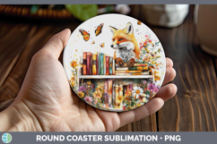 GorgeousAnimals Bookshelf Round Coaster design.