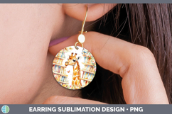 GorgeousAnimals Bookshelf Round Earrings design.