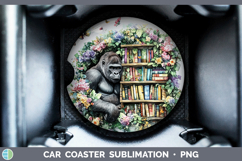GorgeousAnimals Bookshelf Car Coaster design.