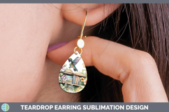 GorgeousAnimals Bookshelf Teardrop Earrings design.
