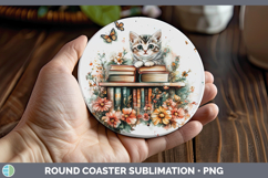 GorgeousAnimals Bookshelf Round Coaster design.