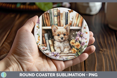 GorgeousAnimals Bookshelf Round Coaster design.