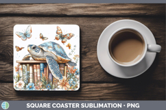 GorgeousAnimals Bookshelf Square Coaster design.