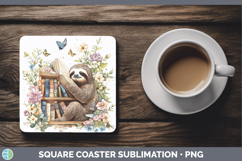 GorgeousAnimals Bookshelf Square Coaster design.