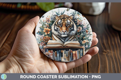 GorgeousAnimals Bookshelf Round Coaster design.