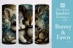 Animal Tumbler Wrap, Bunny x Fawn Sublimation, s1 Product Image 1