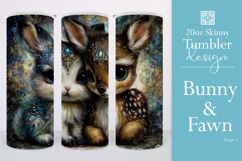 Animal Tumbler Wrap, Bunny x Fawn Sublimation, s2 Product Image 1