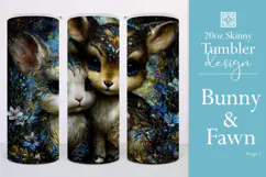 Animal Tumbler Wrap, Bunny x Fawn Sublimation, s3 Product Image 1