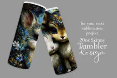 Animal Tumbler Wrap, Bunny x Fawn Sublimation, s3 Product Image 2