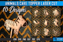Animals Cake Topper Laser Cut Design|Laser Animal CakeTopper Product Image 1