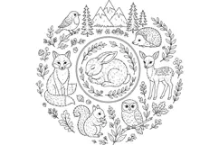 Woodland Animals Embroidery Pattern PDF Forest Hand Embroide Product Image 2