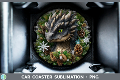 GorgeousAnimals Checker Christmas Car Coaster design.