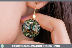 GorgeousAnimals Checker Christmas Round Earrings design.