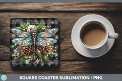 GorgeousAnimals Checker Christmas Square Coaster design.