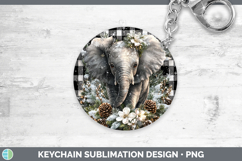 GorgeousAnimals Checker Christmas Keychain design.