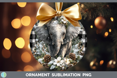 GorgeousAnimals Checker Christmas Ornament design.