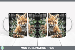 GorgeousAnimals Checker Christmas Mug Wrap design.