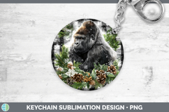 GorgeousAnimals Checker Christmas Keychain design.