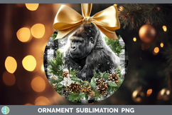 GorgeousAnimals Checker Christmas Ornament design.