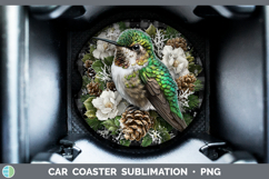 GorgeousAnimals Checker Christmas Car Coaster design.