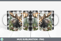 GorgeousAnimals Checker Christmas Mug Wrap design.